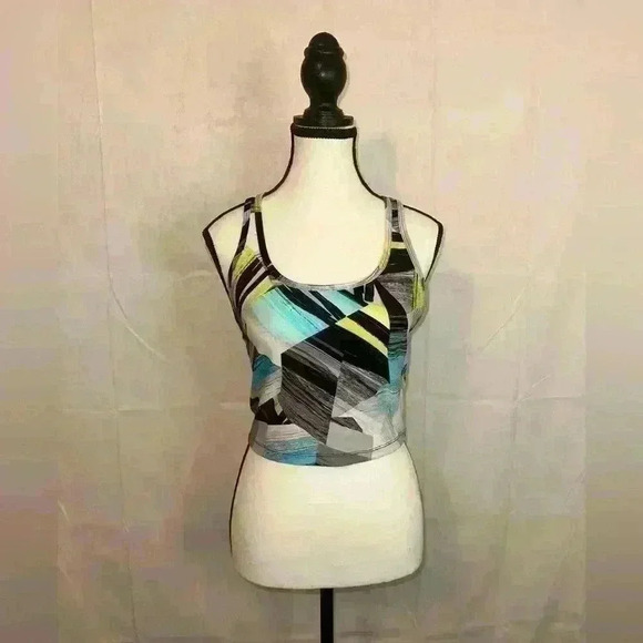 Calvin Klein Athletic Performance Racerback Cropped Tank Top Prism Women's Sz M - Picture 1 of 7